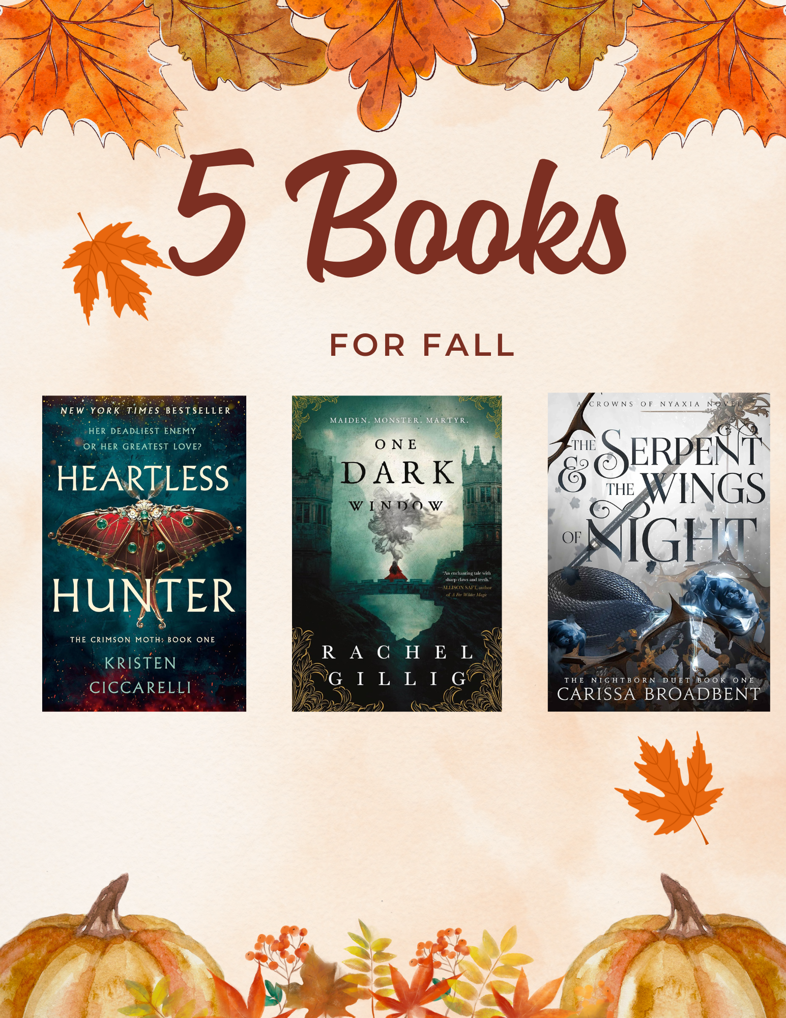 Five Romantic Fantasy Book Recommendations for Fall